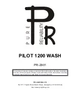 Pure Reliability Pilot 1200 Wash Product Manual предпросмотр