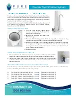 Pure Water Counter Top Installation Instruction preview