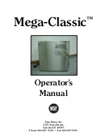 Pure Water Mega Classic Operator'S Manual preview