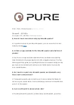 Preview for 1 page of PURE StreamR Faqs