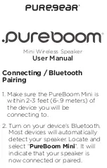 PUREGEAR PureBoom Mini User Manual предпросмотр