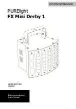 PURElight FX Mini Derby 1 User Manual предпросмотр