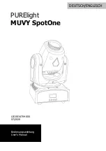 PURElight MUVY SpotOne User Manual preview