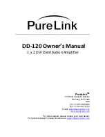 Предварительный просмотр 1 страницы PureLink DD-120 Owner'S Manual