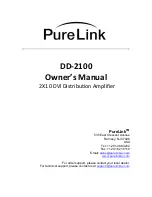 Предварительный просмотр 1 страницы PureLink DD-2100 Owner'S Manual