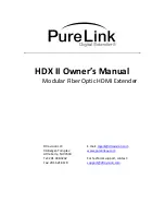 PureLink HDX II Owner'S Manual preview