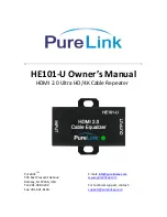 PureLink HE101-U Owner'S Manual preview