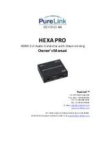 PureLink HEXA PRO Owner'S Manual preview