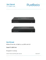 Preview for 1 page of PureLink PureTools PT-HDBT-200 User Manual