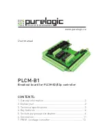 Purelogic PLCM-B1 User Manual preview