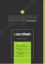 Preview for 8 page of Purelogic PLD442 Instruction Manual