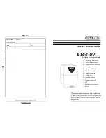 Preview for 1 page of PurePro S800-UV User Manual