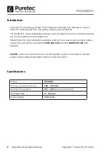 Preview for 2 page of Puretec TR20MP2 User Manual