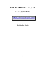 Preview for 1 page of Puretek PT-6008 Installation Manual