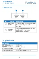 Preview for 9 page of PureTools PT-C-HDEARC-4K User Manual