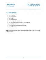 Preview for 7 page of PureTools PT-PSW-61 User Manual