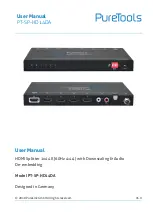 Preview for 1 page of PureTools PT-SP-HD14DA User Manual