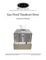 puri Gas Fired Tandoori Oven Instruction Manual preview