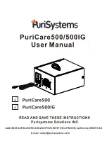 PuriSystems PuriCare 500 User Manual preview