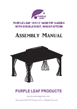 PURPLE LEAF HARDTOP GAZEBO WITH DOUBLE ROOF Assembly Manual preview