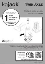 Preview for 1 page of Purpleline kojack TWIN AXLE Installation Manual And User'S Manual