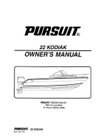 Предварительный просмотр 1 страницы PURSUIT 22 KODIAK Owner'S Manual