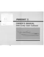 PURSUIT 2350 Cuddy Cabin Outboard Owner'S Manual preview