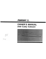 PURSUIT 2550 Cuddy Outboard Owner'S Manual preview