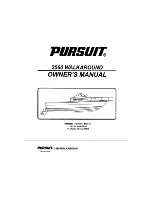 Preview for 1 page of PURSUIT 2560 Walkaround Owner'S Manual