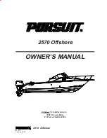 Preview for 1 page of PURSUIT 2570 offshore Owner'S Manual