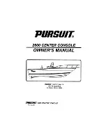 Preview for 3 page of PURSUIT 2600 Center Console Owner'S Manual