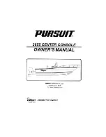 PURSUIT 2655 Center Console Owner'S Manual preview