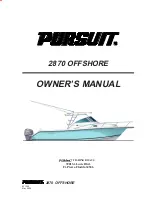 Предварительный просмотр 1 страницы PURSUIT 2870 OFFSHORE Owner'S Manual