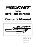 PURSUIT 3000 OFFSHORE EXPRESS Owner'S Manual предпросмотр