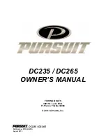 PURSUIT DC / 265 Owner'S Manual preview