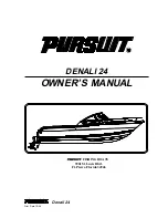 Предварительный просмотр 1 страницы PURSUIT DENALI 24 Owner'S Manual