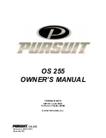 Preview for 1 page of PURSUIT OS 255 Owner'S Manual