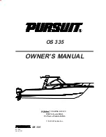 PURSUIT OS 335 Owner'S Manual preview