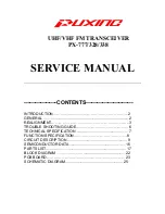 Предварительный просмотр 1 страницы Puxing PX-777 Service Manual