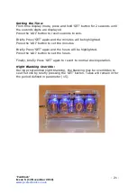 Preview for 21 page of PV Electronics Nixie FunKlock Assembly Instructions And User Manual