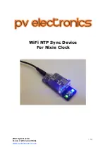 PV Electronics WiFi NTP Sync Device Quick Start Manual предпросмотр