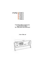 Preview for 1 page of PV-Engineering PVPM 1000C User Manual