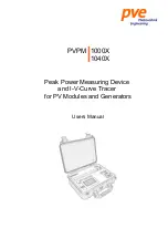 Предварительный просмотр 1 страницы PV-Engineering PVPM 1000X User Manual