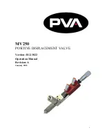 Предварительный просмотр 1 страницы PVA MV250 Operation Manual