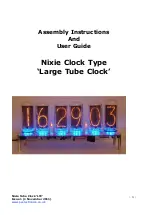 Pvelectronics Nixie Large Tube Clock Assembly Instructions And User Manual preview
