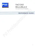 Preview for 1 page of PVI VeCOAX MicroMod-2 Reference Manual