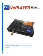 PVI VEPLAYER Pro Series User Manual предпросмотр