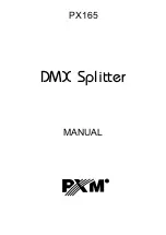 Preview for 1 page of PXM DMX Splitter Manual