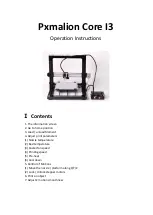 Preview for 1 page of Pxmalion Core I3 Operation Instructions Manual