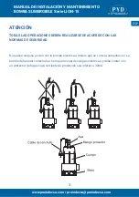 Preview for 3 page of PYD Electrobombas LION-150SW Series Installation And Maintenance Manual